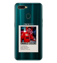 Oppo A5S/AX7/A12 Uyumlu Charles Leclerc Desenli Şeffaf Telefon Kılıfı