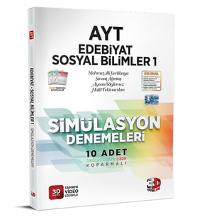 3D Yayınları Ayt Edebiyat-Sosyal Bilimler1 Simülasyon Denemeleri