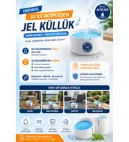 ÇARŞI HANEM Su ile Aktifleşen Jel Küllük - Yeni Nesil Kül ve Koku Emici Tek Kullanımlık Küllük (25 Adet)
