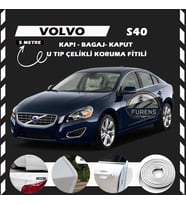 Volvo S40 Oto Araç Kapı Koruma Fitili 5metre Parlak Beyaz Renk