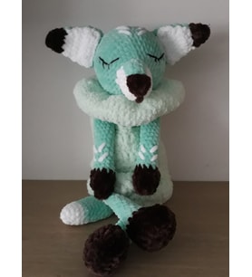 Uykucu Tilki Oyun Arkadaşı Amigurumi Organik Oyuncak