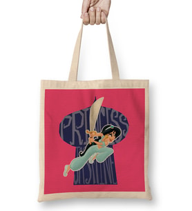 Aladdin Princess Jasmine Bez Çanta Uzun Saplı