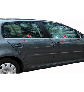 VW Golf 5 Krom Cam Çıtası 2005-2009 4 Parça Paslanmaz Çelik