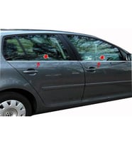 VW Golf 5 Krom Cam Çıtası 2005-2009 4 Parça Paslanmaz Çelik