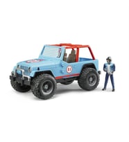 Bruder Oyuncak Jeep Cross Safari Aracı KasklıPilotu Mavi BR02541
