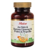 Balen V5 Arı Sütü Kırmızı Ginseng Polen Propolis Tablet 1015 Mg 60 Tablet