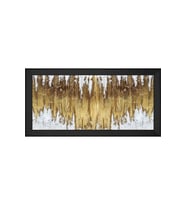 Soyut Şekiller Motifli Kanvas Tablo 80 x 110 cm Siyah Çerçeve