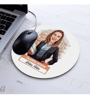 Kişiye Özel Hediye Karikatürlü En İyi Kadın Mimar Mousepad