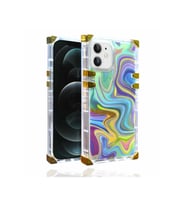 Apple iPhone 12 Uyumlu Kılıf Zore Ples Kapak (Mavi)