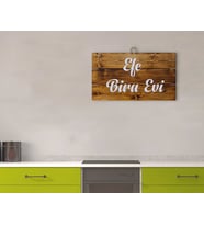 BK Gift Kişiye Özel İsimli Bira Evi Tasarımlı Ahşap Palet Tablo