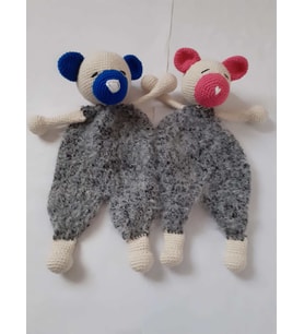 İkiz Ayıcık Uyku Arkadaşları Amigurumi Organik Oyuncak