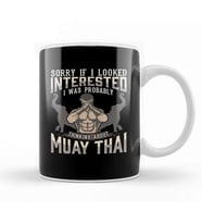Sorry I Was Thinking About Muay Thai MMA Kupa Bardak Porselen