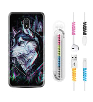 Xiaomi Redmi 8A 8 Pro 9C 9T 10C 11T Pro Kılıf Kablo Koruma Spiral Silikon Dog Eyes 1761