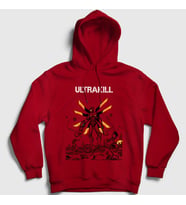 Presmono Unisex Kırmızı Poster V2 Ultrakill Kapüşonlu Sweatshirt 529291tt