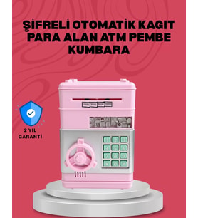 Elektronik Şifreli Otomatik Para Yutan Çocuk Kumbarası