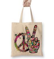 Peace Barış Sİmge Bez Çanta Uzun Saplı