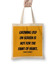 George Clooney Quotes Gift- Vintage Retro Rainbow Style Bez Çanta Uzun Saplı