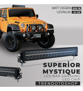 Superior Mystique 55 Cm 240w Amber-beyaz Angel Off Road Led Bar