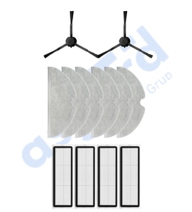 Xiaomi 1C,2C,Mop 2 Uyumlu 2 Yan Fırça 4 Filtre 6 Mop PKT-iasgf0000086