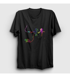 Presmono Unisex Siyah Pulp Fiction Daft Punk T-Shirt 60193tt