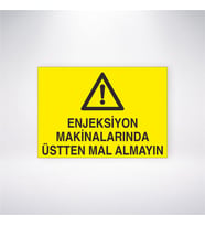 Enjeksiyon Makinalarında Üstten Mal Almayın 21x28 Arkası Yapışkanlı Levha
