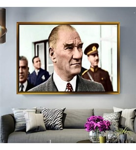 Altın Çerçeveli dekoratif tablo a590 (Gold)
