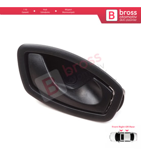 Renault Fluence Megane MK3 Clio MK4 Captur için SAĞ İç Kapı Açma Kolu SİYAH 806710001R