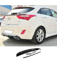 Hyundai i30 Sport Difüzör Parlak Siyah Egzoz Görünüm 2012-2017 Arka-bodykit-ek-karlık