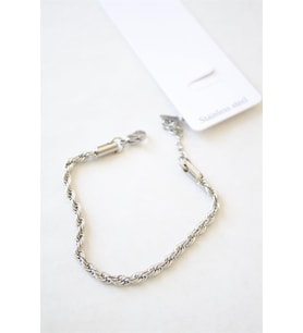 Burgu Çelik Bileklik 3mm - Gümüş