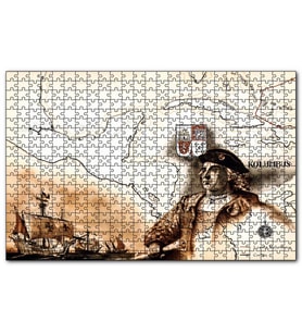 Cakapuzzle Christopher Columbus Harita Ve Gemiler  Puzzle Yapboz MDF (Ahşap) (120 Parça)
