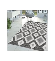 Eliana Home Baskılı, Yıkanabilir Kaymaz Taban Salon Halısı LNA1383-HT-963 100x150 cm (Gri)