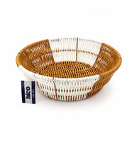YUVARLAK HASIR K.RENGİ - BEYAZ EKMEK SEPETİ 25CM (4915)