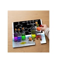 Kimya - Deney Tüpleri Tasarımlı 24 Parça Ahşap Çocuk Puzzle MPK0229