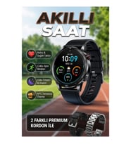 Çift Kordonlu Akıllı Saat Bluetooth 5.0 Dokunmatik Ekran Uyku ve Spor Takip Özellikli