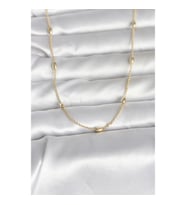 Mey İthalat® CM 14K Gold Renk Damla Topçuk Model Zincirli 60 cm Kadın Kolye