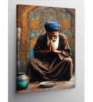 Kanvas Tablo Dua Eden Aksakallı Adam