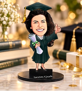 Kişiye Özel Mezuniyet Tasarım  Karikatür Biblo