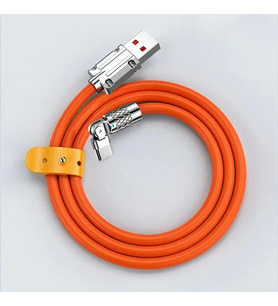 ALLY 180° Dönebilen USB To Type-C 120W Hızlı Şarj Kablosu 1 Metre-(5775) - SSSSSS5487-6242