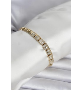Xuping Zirkon Taşlı Gold Renk Kadın Bileklik