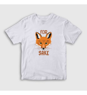 Presmono Unisex Çocuk Beyaz For Fox Sake Tilki T-Shirt 400990tt (Beyaz)