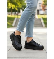 LUFIAN ADEL KADIN DERİ SNEAKER AYAKKABI SİYAH