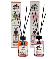 Pudra ve Sandal Ağacı Bambu Çubuklu Oda Kokusu 110 Ml  2'li Kalıcı ve Doğal 
