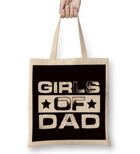 Girls Of Dad Daughter Papa Father Daddy Stepdad Family Poppa Bez Çanta Uzun Saplı