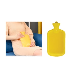 Sıcak Su Torbası Sarı Renkli Kauçuk Termofor 26x15cm 1 Litre