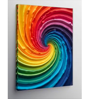 Kanvas Tablo Gökkuşağı Spiral Hareketi