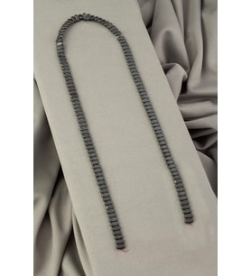 Hematit Doğal Taş Mat Gri Yassı Elips Kesim 3x5mm Dizi [AA]