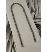 Hematit Doğal Taş Mat Gri Yassı Elips Kesim 3x5mm Dizi [AA]
