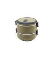 KAHVERENGİ 2Lİ SEFER TASI SAKLAMA KABI 1.2LT (5343)