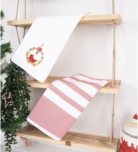 %100 Pamuk 2'Li 50x70 cm Pike Desenli Mutfak Havlu Seti Baveno Home (02)