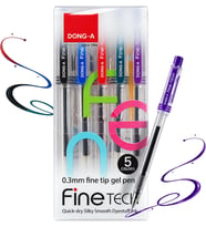 Fine-Tech Excellent Writing"0.3 mm Gel Ink Pens (5COLORS) by